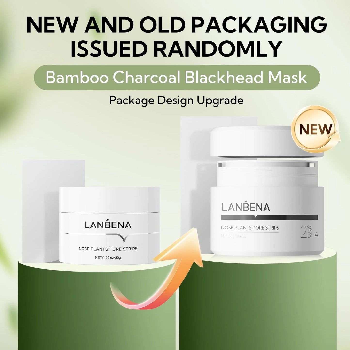LANBENA Blackhead Remover Mask 60 Count – Pore Cleanser Peel-Off Facial Mask