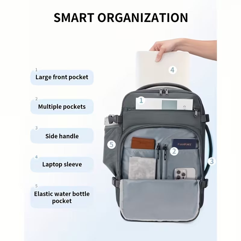 30L Travel Backpack with USB & Anti-Theft Pocket