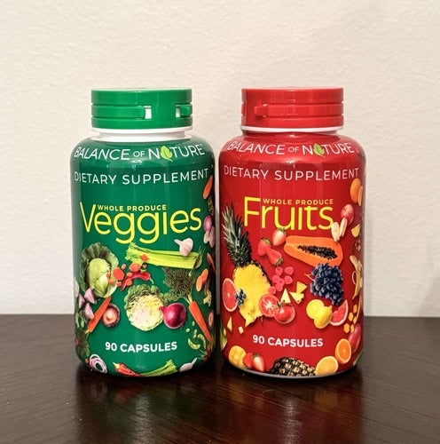 Balance of Nature Whole Food Supplement – Fruits & Veggies – 30 Servings – Whole Food Fruit & Vegetable Capsules