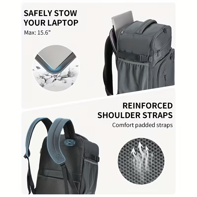 30L Travel Backpack with USB & Anti-Theft Pocket