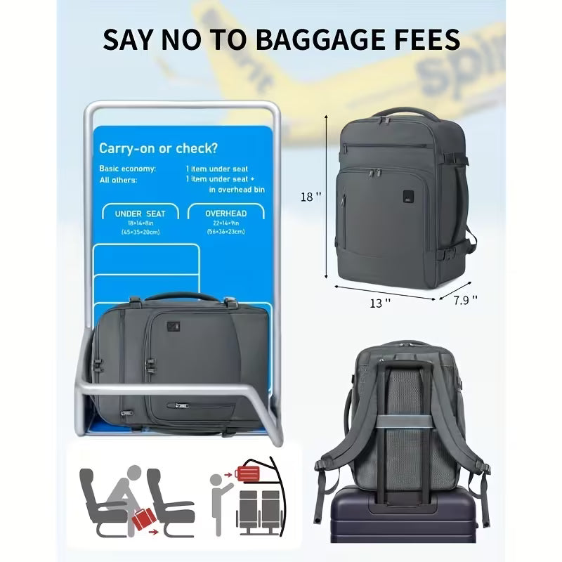 30L Travel Backpack with USB & Anti-Theft Pocket