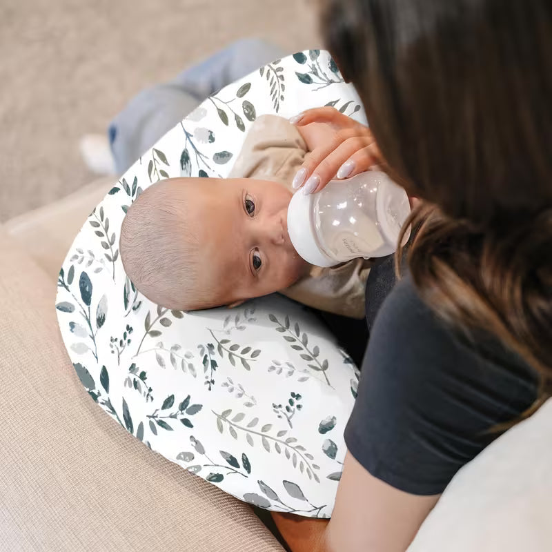C-Shaped Nursing Pillow with Removable Pillowcase – Baby Feeding Support Pillow