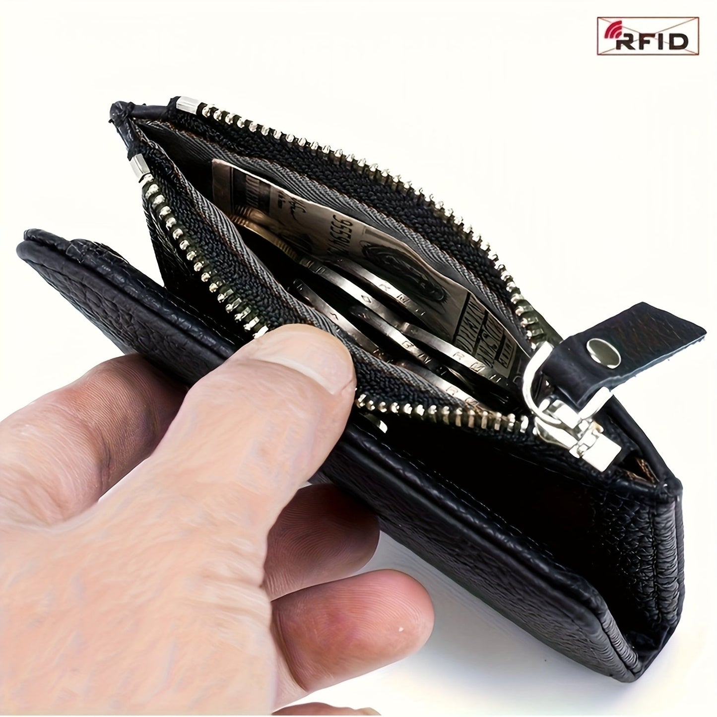 RFID Blocking Leather Wallet for Men