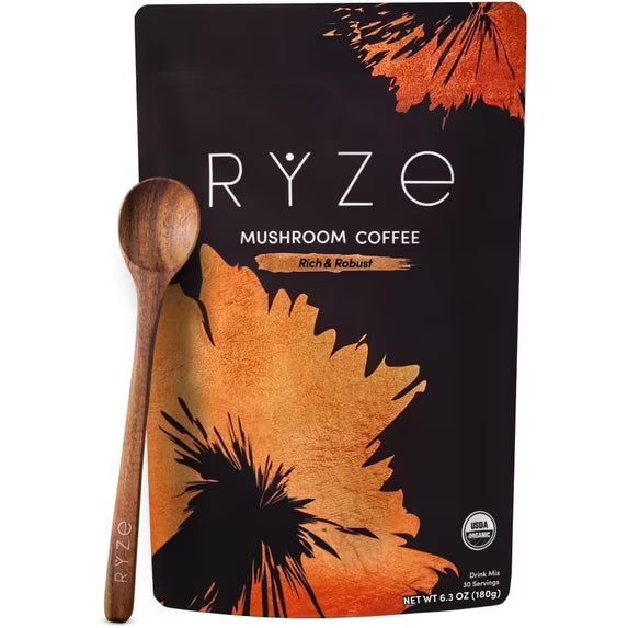 RYZRE Mushroom Coffee – 30 Servings | Organic Mushroom Coffee