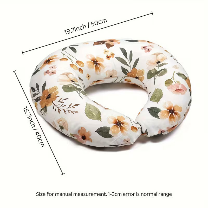 C-Shaped Nursing Pillow with Removable Pillowcase – Baby Feeding Support Pillow