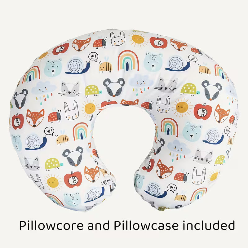 C-Shaped Nursing Pillow with Removable Pillowcase – Baby Feeding Support Pillow