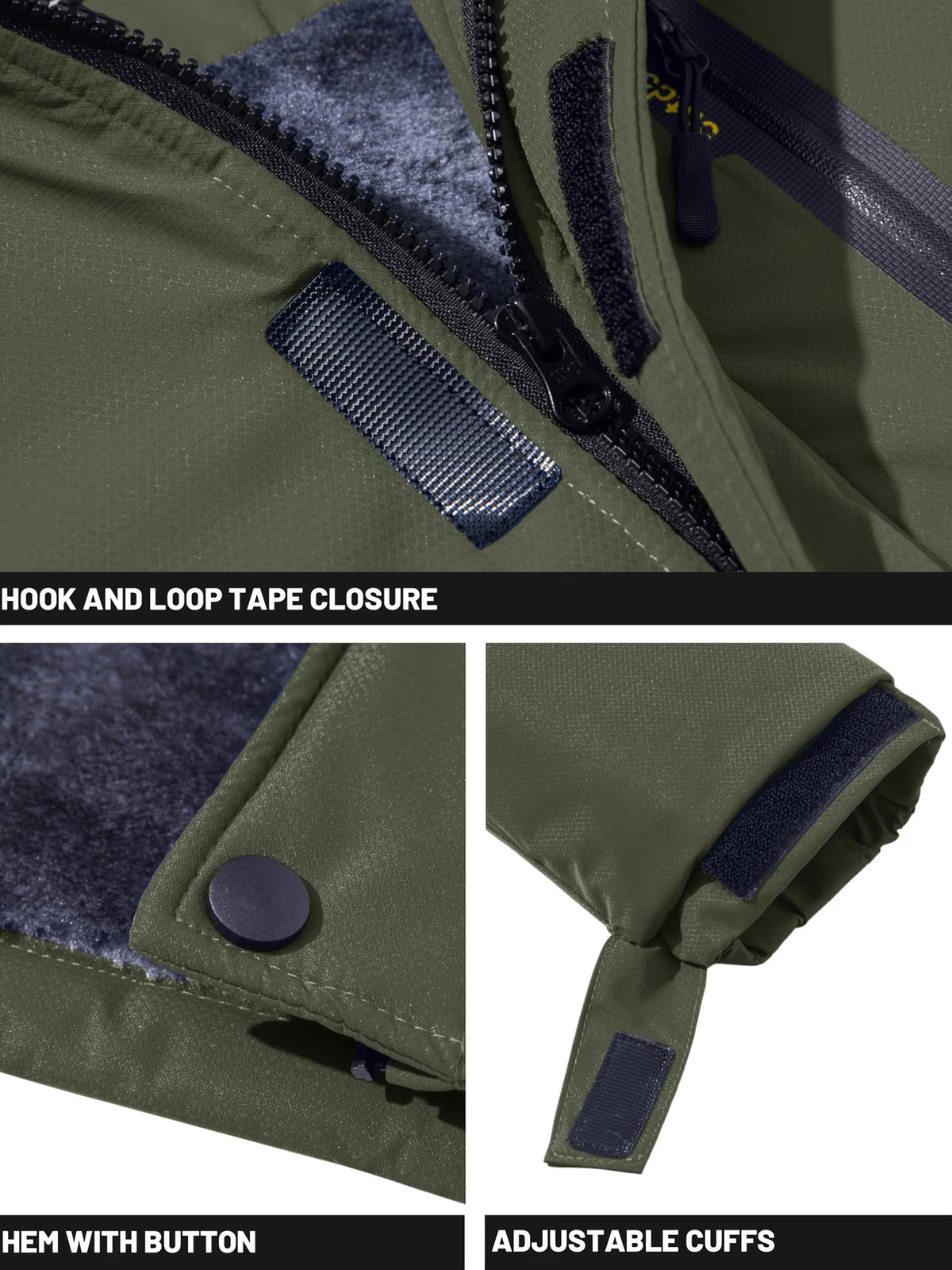 Men’s Heavyweight Fleece Lined Parka | Outdoor Thermal Hiking & Skiing Jacket