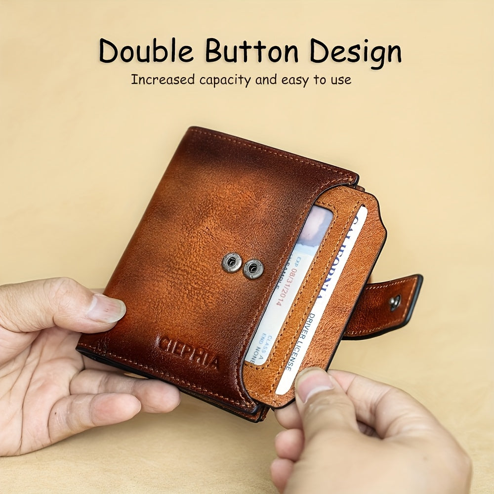 Men's Slim Magnetic Card Holder Wallet