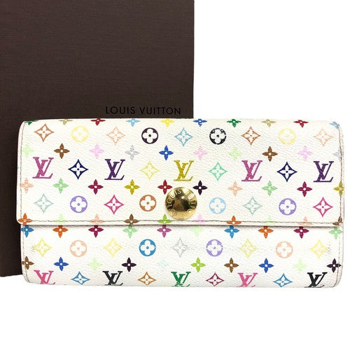 Authentic Louis Vuitton Portefeuille Sarah NM Long Wallet Monogram Multicolore M93532 — New