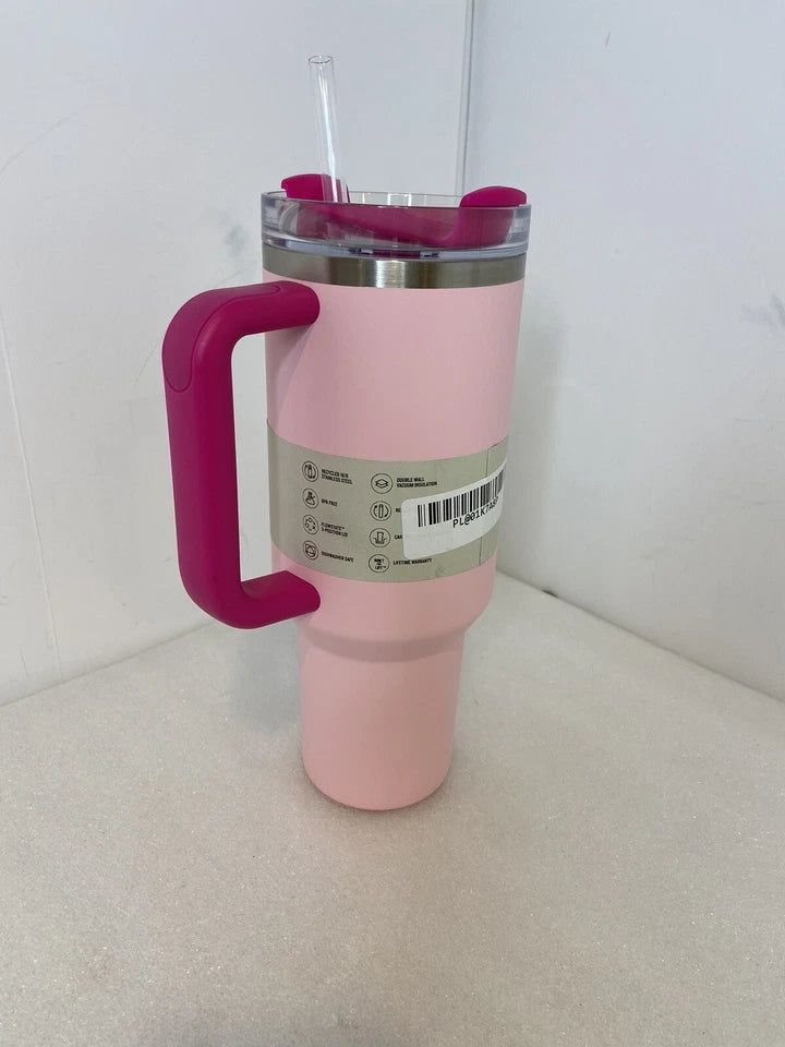 New Stanley FlowState Quencher H2.0 Tumbler 40 oz Flamingo Pink Barbie 💖